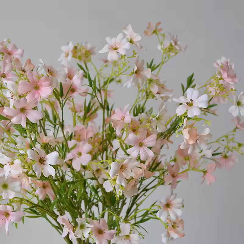5pcs/pack Artificial Silk Flowers 12 Heads Small Chrysanthemums Marriage Bridal Bouquet Wedding Party Floral Daisy Home Decor